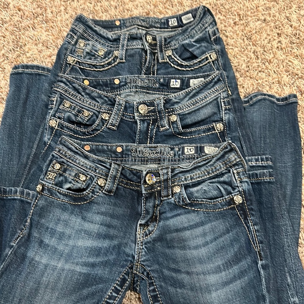 Miss Me Girl’s Young Girls Lot of 3 JK70725 Skinny JK75615 Skinny JK622052